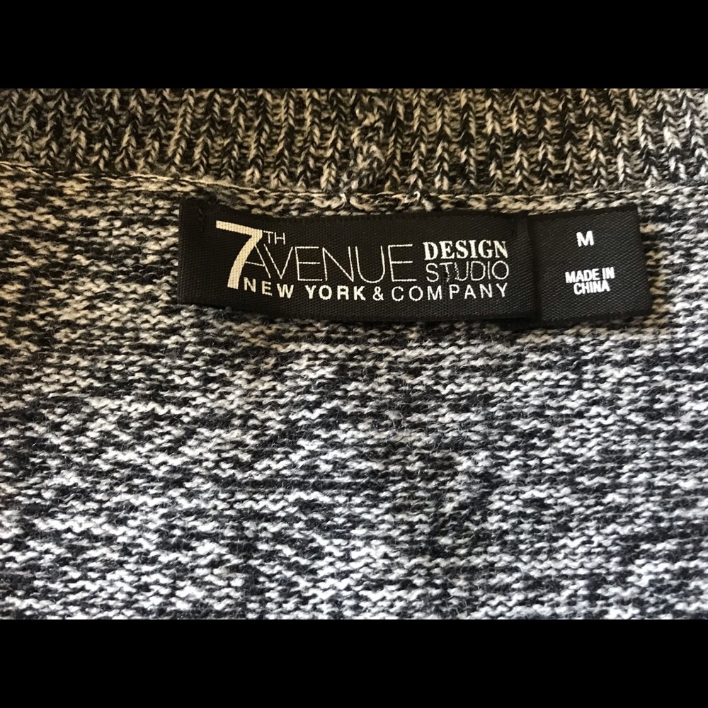 New York & Company 7th Studio design women sweater with stylish zipper on hem. - Picture 2 of 3